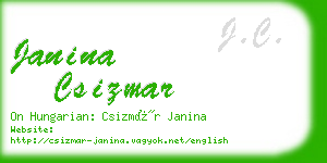 janina csizmar business card